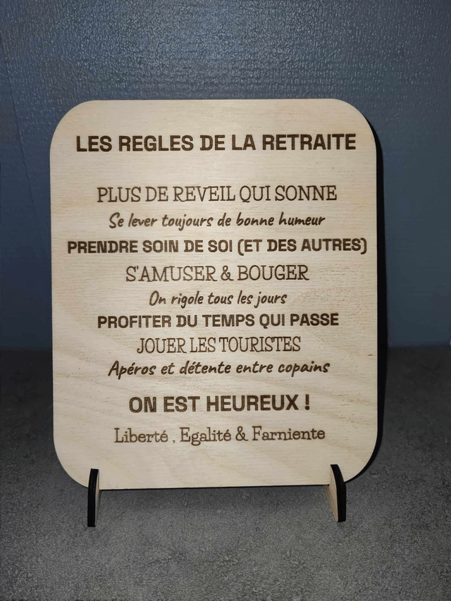Pancarte "Retraite"