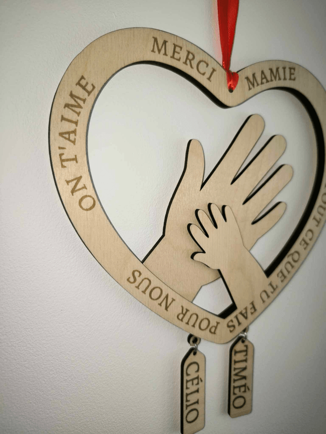 ATTRAPE COEUR "MERCI MAMIE"
