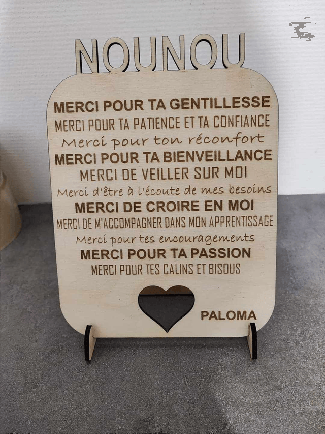 Pancarte" Nounou "