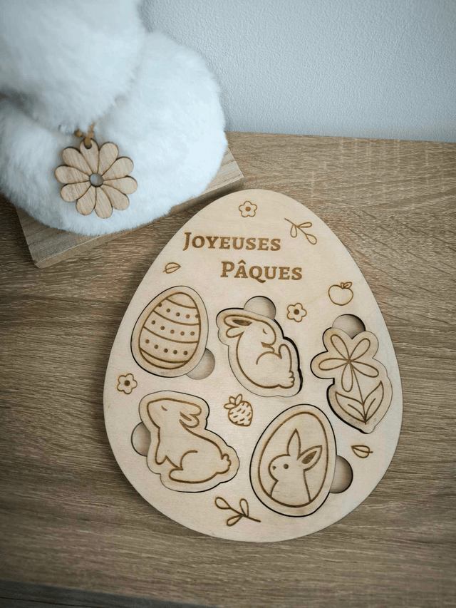 Puzzle de Pâques en Bois