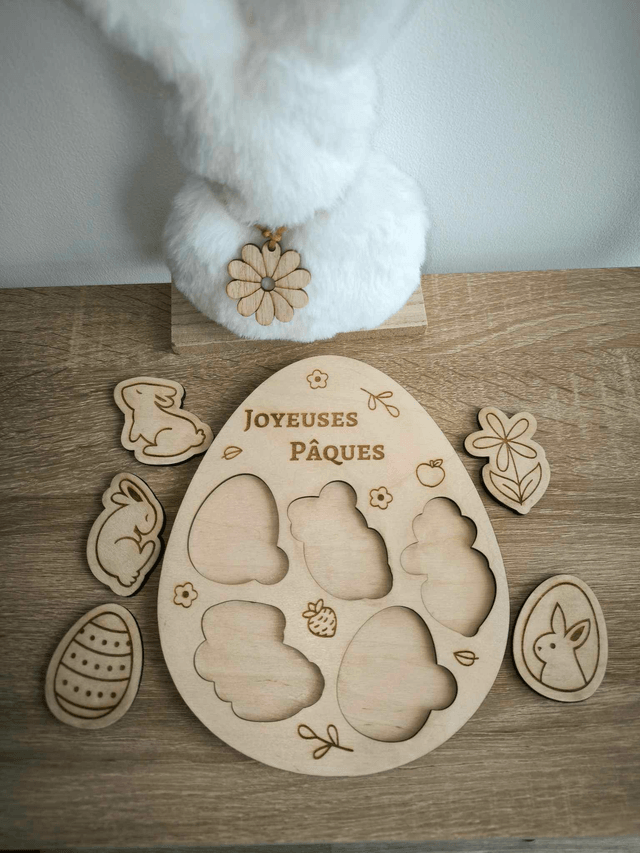Puzzle de Pâques en Bois