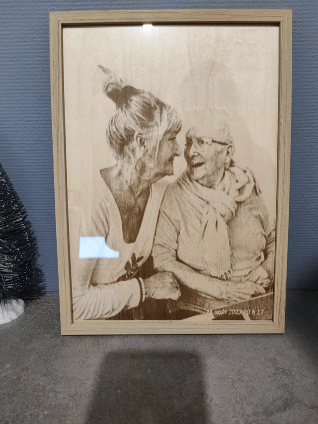 Portrait A4 sur bois