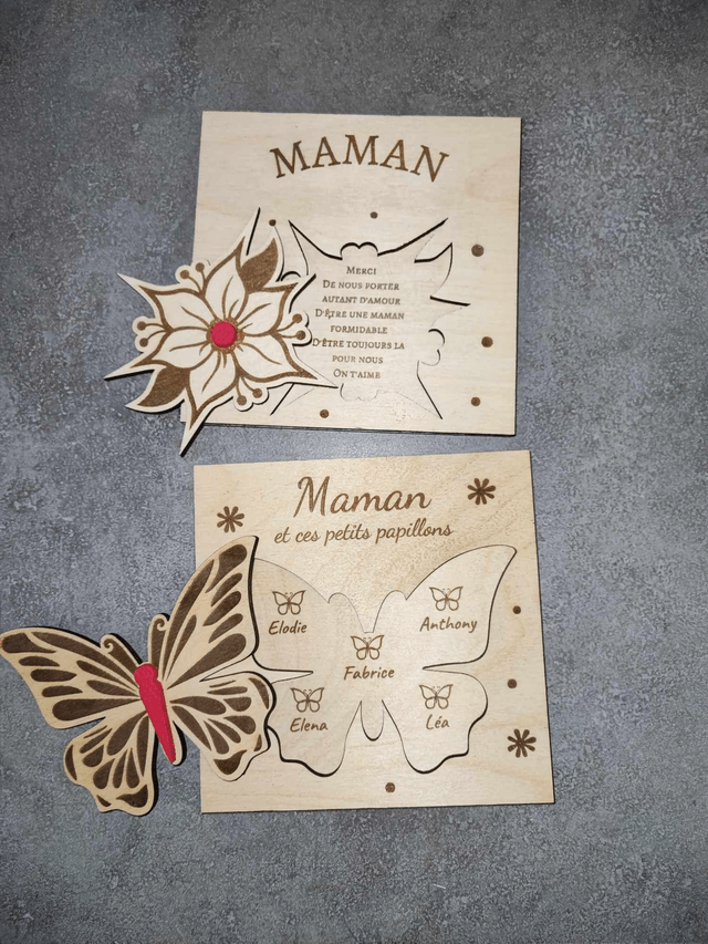 Carte avec message (maman)