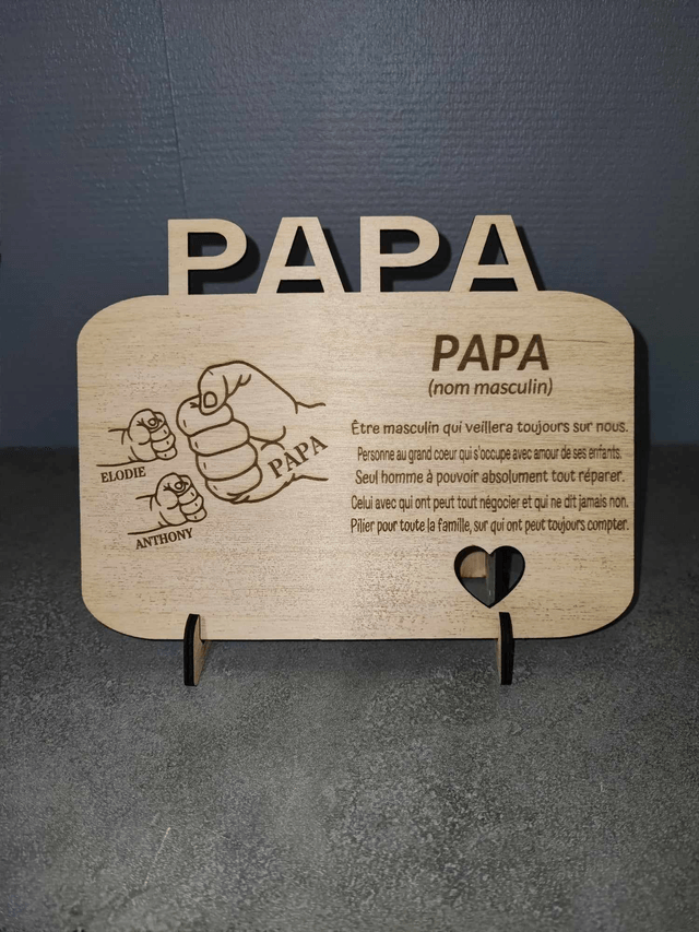 Pancarte " Papa , Papi ou Autre "