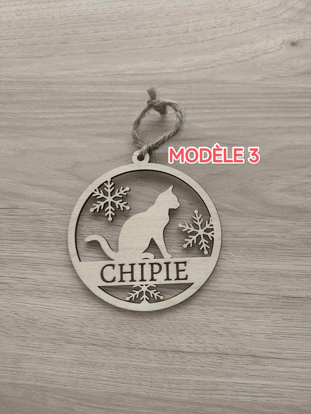 BOULE DE NOËL CHIEN/CHAT(plusieurs modèles)