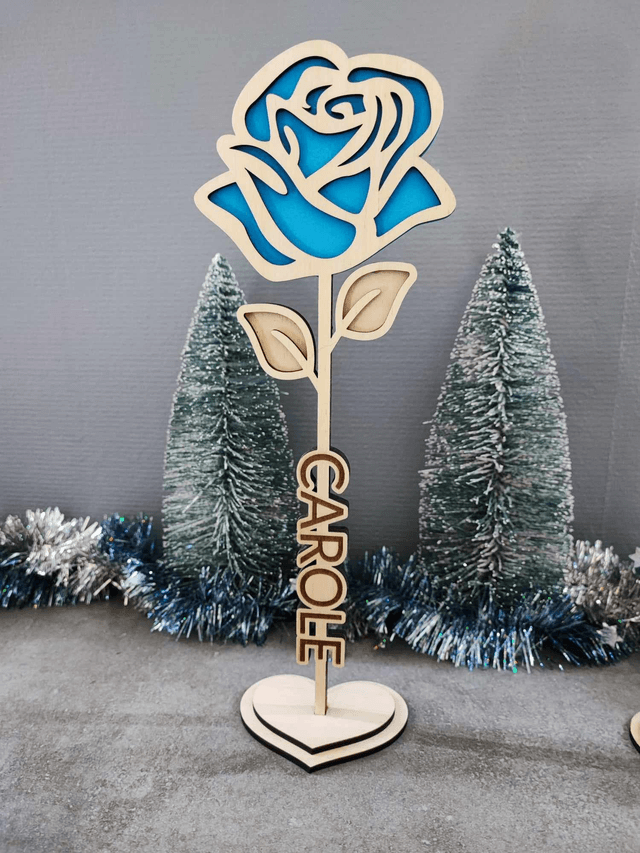 Rose relief "Avec prénoms"
