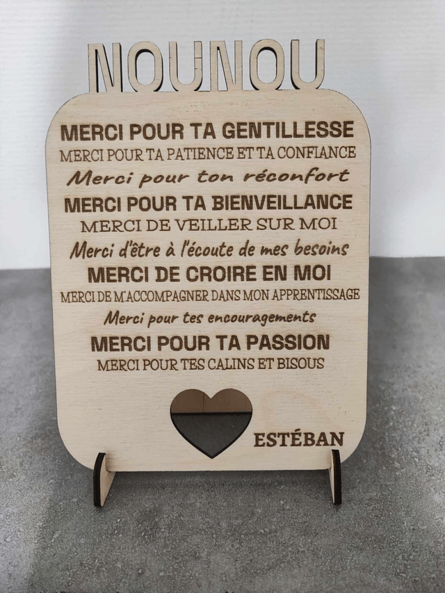 Pancarte" Nounou "