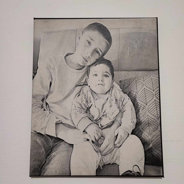 Portrait noir & blanc toile