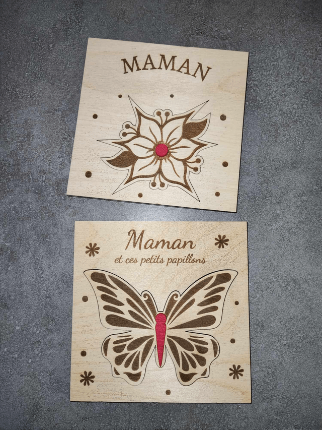 Carte avec message (maman)