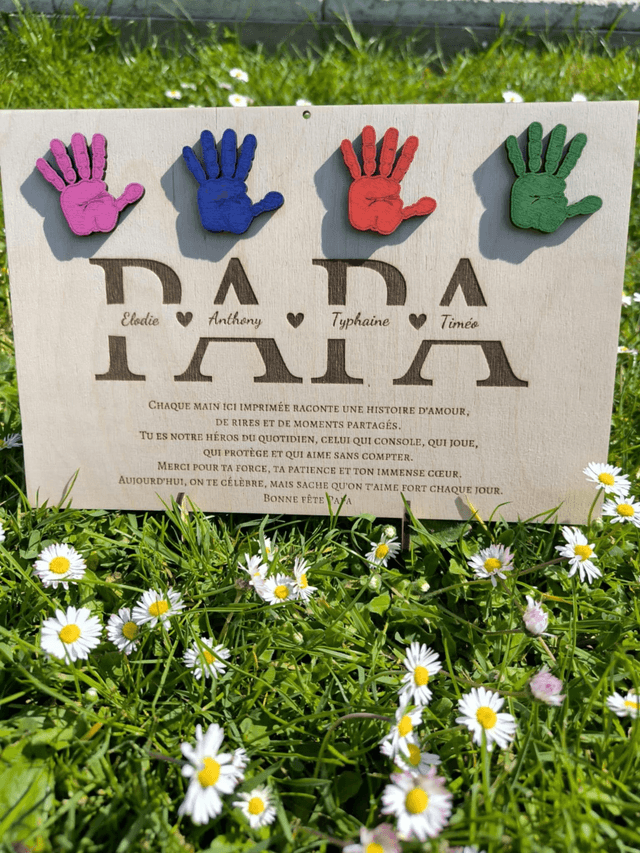 PANCARTE PAPA MAINS