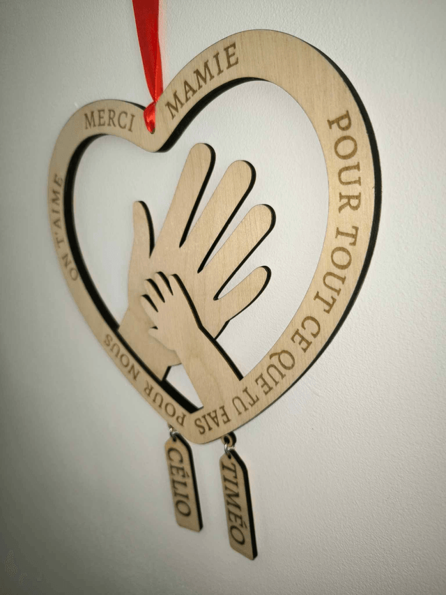 ATTRAPE COEUR "MERCI MAMIE"