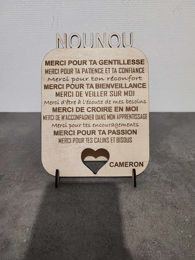 Pancarte" Nounou "