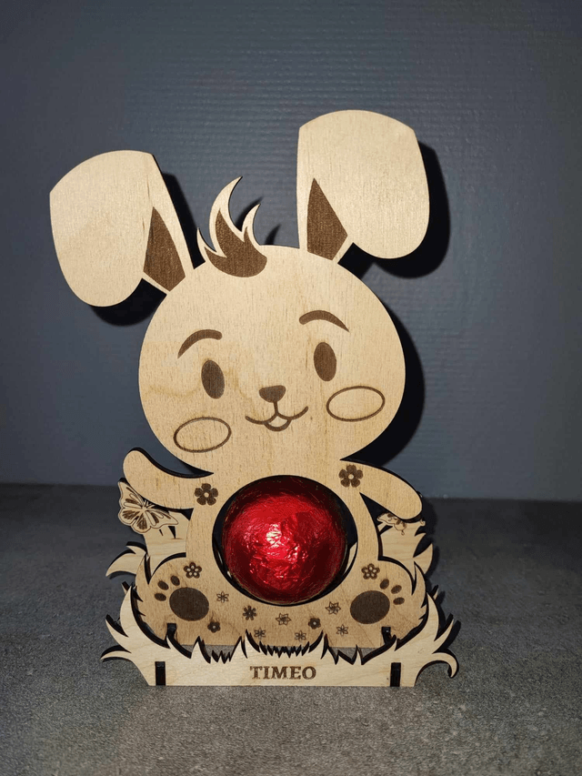 Lapin de Pâques avec Support