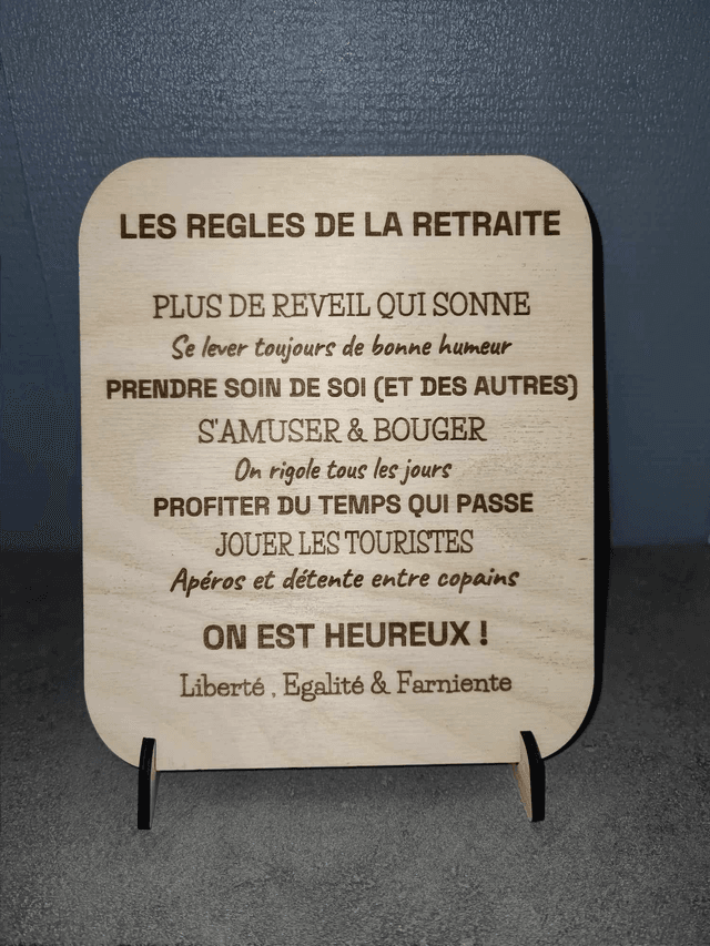 Pancarte &quot;Retraite&quot;