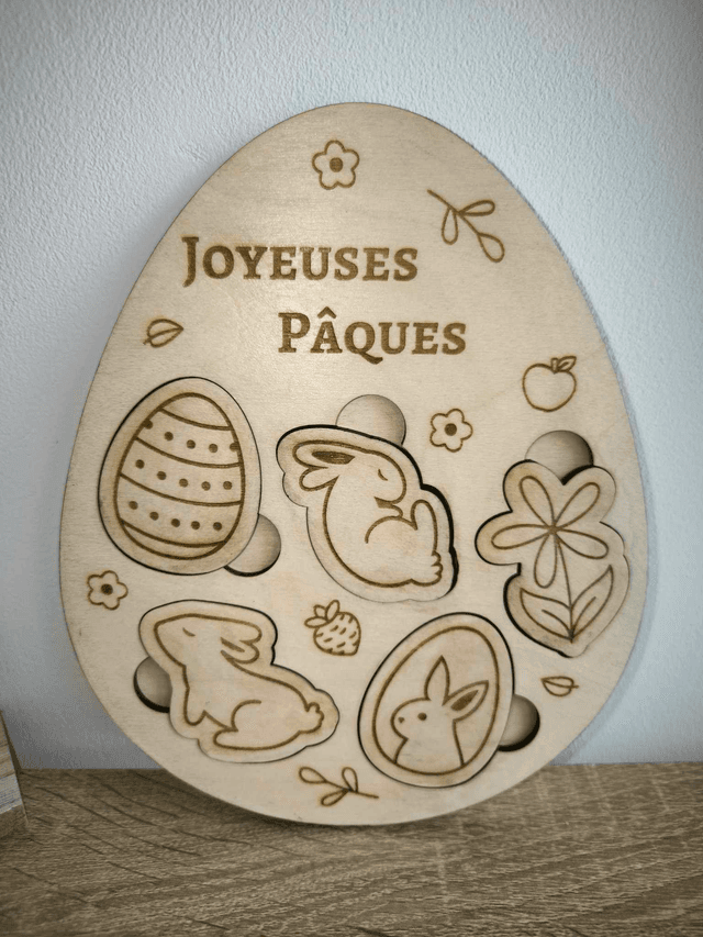 Puzzle de Pâques en Bois