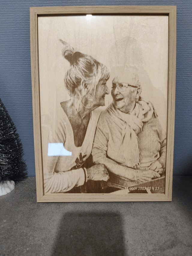 Portrait A4 sur bois