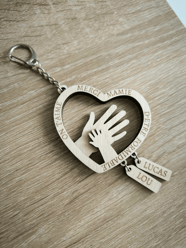 PORTE CLE &quot;MERCI MAMIE&quot;