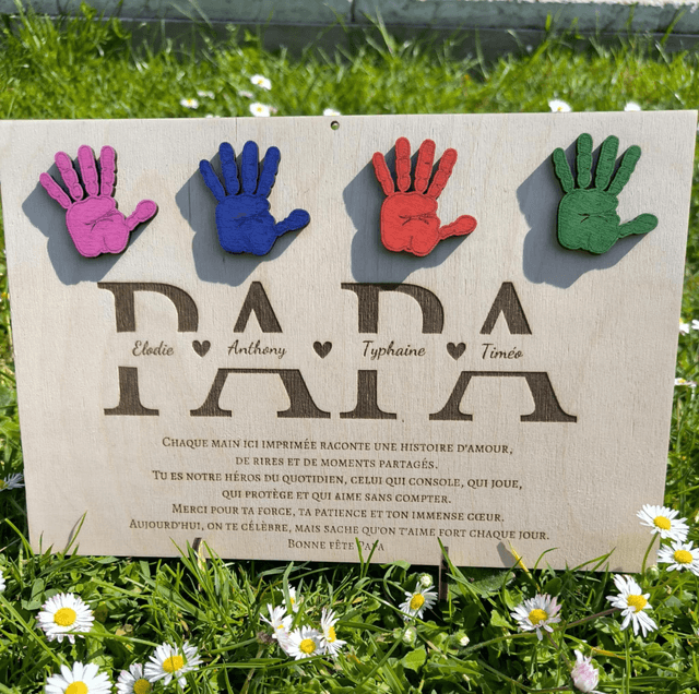 PANCARTE PAPA MAINS