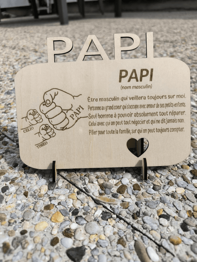 Pancarte &quot; Papa , Papi ou Autre &quot;