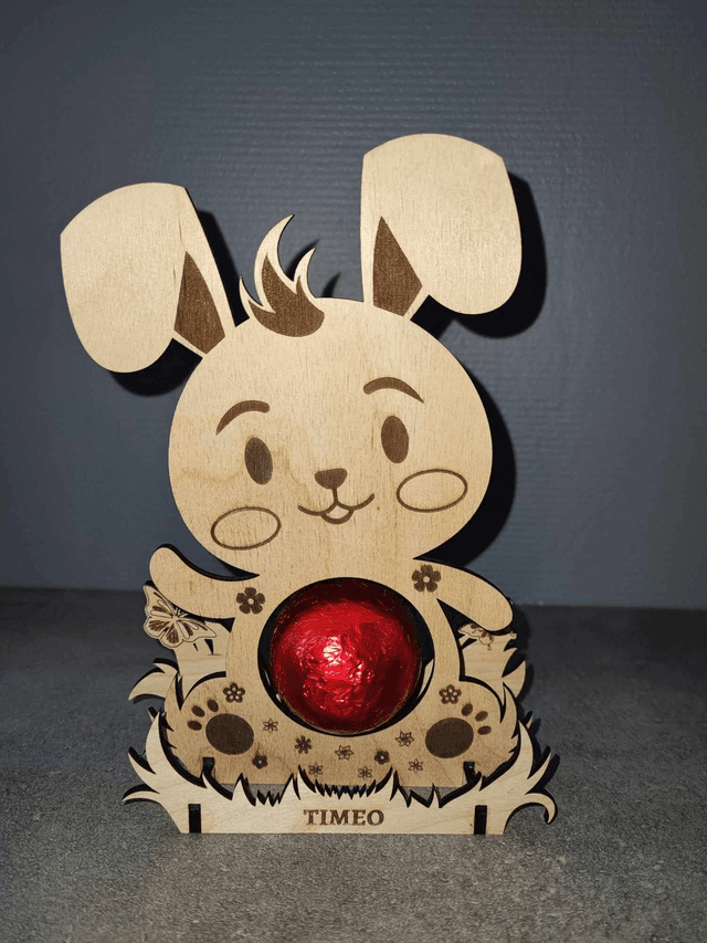 Lapin de Pâques avec Support